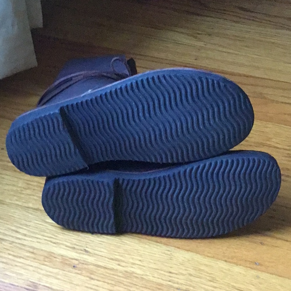 ITALIAN Leather Boho Hippie Minimalist Brown Booties - Picture 3 of 8